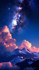 Wall Mural - sunrise in the mountains
