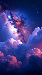 Wall Mural - blue sky with clouds