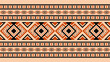© NKSEE - Aztec ethnic seamless pattern in black and orange. Vector ethnic illustration. Illustration for fabric print, background, tribal, ethnic.