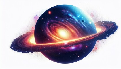 Wall Mural - a galaxy isolated on white background