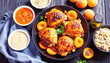 © chrystal - Roasted apricot chicken. AI