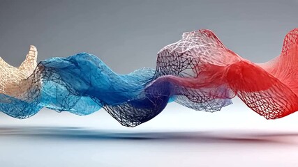 Abstract data flowing on gradient background for technological presentation