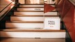 © ZURIANI - Final Push to Success on Stairs with Finish Line Signage