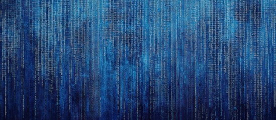 Abstract blue digital binary code background with light effects