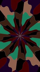 Wall Mural - 3D animation vertical beautiful video colorful abstract bright light energy 4K abstract lines colorful light shining round shape in center, black background