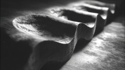 Abstract carved wood design