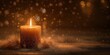 © marini - soft glowing candlelight, floating snowflakes and powdered sugar mist, warm cozy amber tones, festive magical fantasy atmosphere