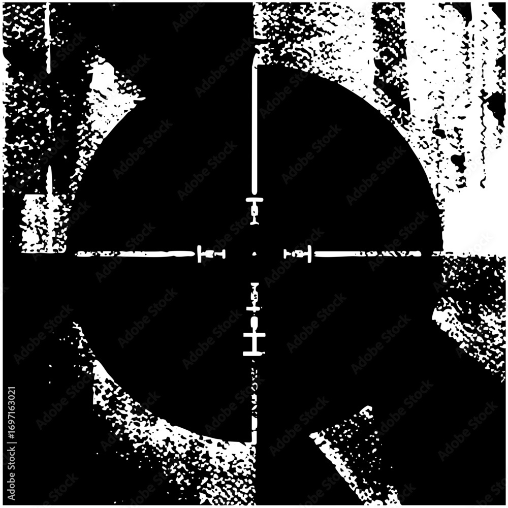 Targeting Reticle Texture Vector Precision targeting reticle with crosshair and ballistic drop ...