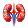 © Sanzida - human kidneys with visible blood vessels and internal structures