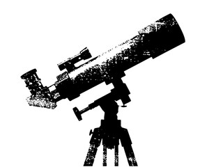 Wall Mural - vector detailed vector of a telescope on a tripod.