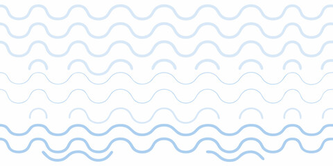 Wall Mural - Abstract background of flowing blue waves and curves in a repeating pattern