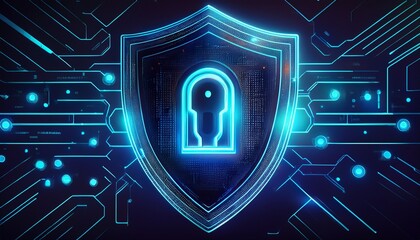 Wall Mural - security concept- protection of personal information.