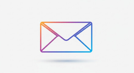 Colorful email icon with gradient, , representing digital communication