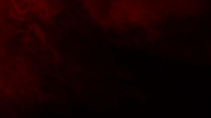 Wall Mural - Slow moving dark red clouds or smoke swirl to create a moody and atmospheric texture, abstract background for horror or dramatic projects