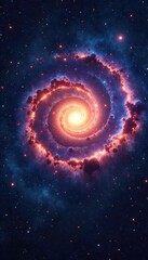 Wall Mural - A breathtaking view of a spiral galaxy, swirling arms of gas and dust, countless stars, cosmic wonder, celestial beauty , bright, stars