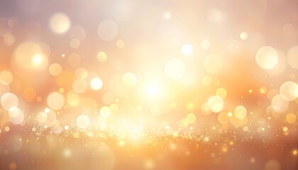 Wall Mural - golden and glowing holiday bokeh lights create a festive and sparkling christmas background