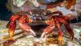 Close-up of a colorful crab