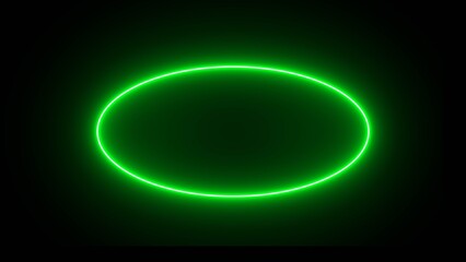 Wall Mural - Glowing neon line circle shape, double color neon illustration line. Neon light circle frame icon.