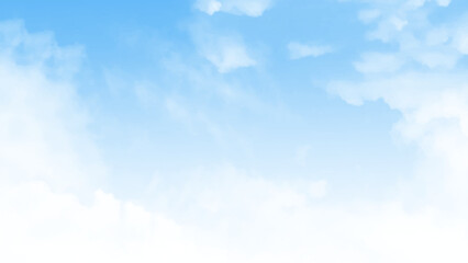 Wall Mural - sky blue background, beautiful landscape abstract texture of white cloud for spring, summer design, 