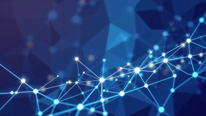 digital network connections with glowing nodes
