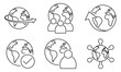 © KD Vector Studio - Worldwide communication and globalization icon. Vector icons representing worldwide communication, networking, internet, global business, globalization, and international connect. Vector illustration
