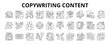 ©  karyative - 30 Copywriting Content Line Icons Vector - Copywriter, Wordsmith, Creative Idea, Targeting, Audience, Campaign, Script