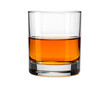 © Jame - Clear Crystal Glass with Whiskey Against White Background