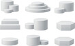 © Nizam - Realistic 3D Podium with Stairs – Round Pedestal and Stage Platform Template