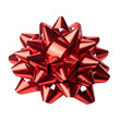 © touhid - Shiny red gift bow decoration isolated on white background
