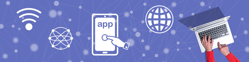 Wall Mural - Concept of app