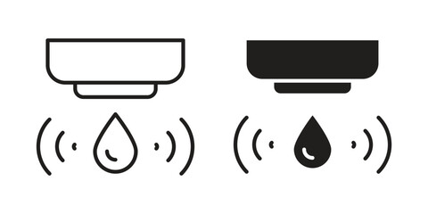 Canvas Print - Water sensor icon symbol for logo, web, app designs.