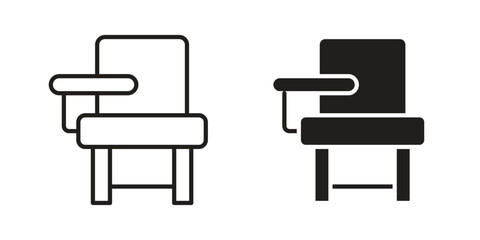 School desk icon symbol for logo, web, app designs.