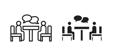 Canvas Print - Interview icon symbol for logo, web, app designs.
