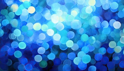 Abstract bokeh background of vibrant blues and lights
