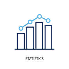 Wall Mural - Statistics thin line vector icons.