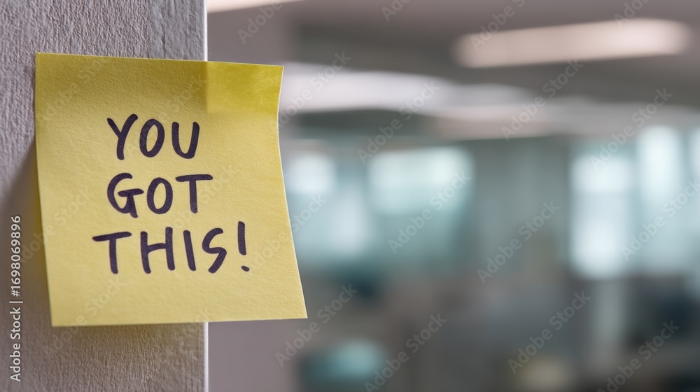 Sticky Notes Cubicle Yellow sticky note with
