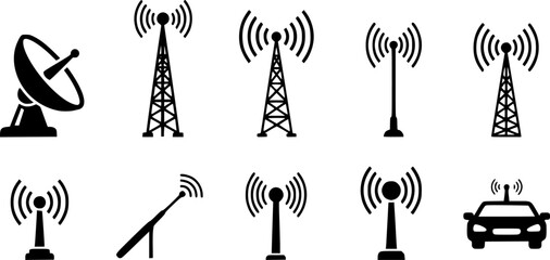 Antenna icon Graphic vector set for ui design
