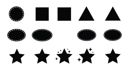Wall Mural - shapes and patterns displayed in black and white