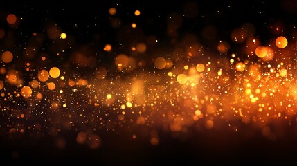 Vibrant Diwali bokeh background, abstract golden glitter and warm festive lights for celebration.
