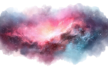 Wall Mural - Pink Purple Blue Nebula Galaxy Space Background