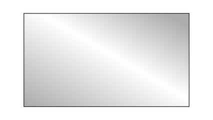 Transparent shiny glass plate. Clear glass showcase on a transparent background. Realistic laptop or TV screen glare or reflection. Vector illustration.