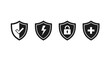 © Alex - Set of shield icons representing security protection safety and success in business and technology vector