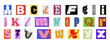 © BORT GRAPHIC - Ransom note style alphabet PNG, colorful cut-out collage letters isolated