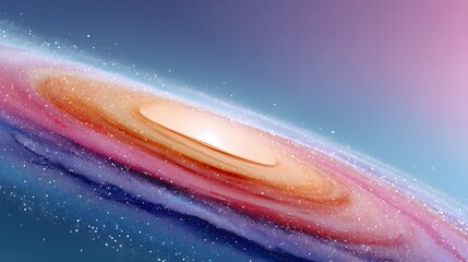 Wall Mural - Vibrant Swirling Galaxy Nebula with Stars in Abstract Cosmic Space Background