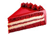 © Natalie - A red cake of slice. isolated on transparent background.