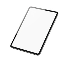 Modern tablet device mockup isolated on transparent background