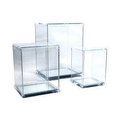 Clear plastic display cases png