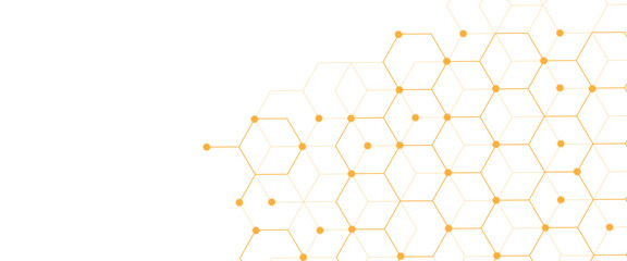 Wall Mural - vector abstract geometric technology hexagonal graphic design