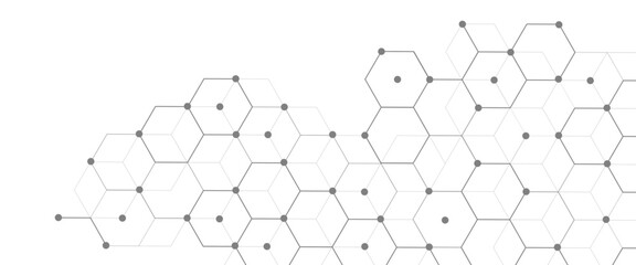 Wall Mural - vector abstract geometric technology hexagonal graphic design
