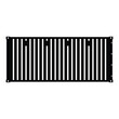 © Khairuman - Shipping Container Silhouette. Black and White Icon Design Elements on Isolated White Background